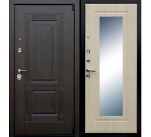 Входная дверь АСД Викинг с зеркалом Беленый дуб