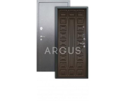 Дверь Аргус Люкс 3К Сенатор венге/серебро антик