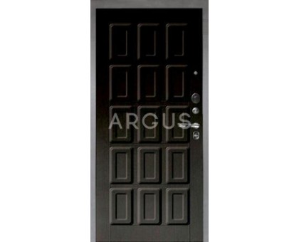 Дверь Аргус Люкс Про 3К Шоколад венге тисненый/серебро антик