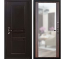 Входная дверь Гардекс CISA венге/зеркало филадельфия коньяк 