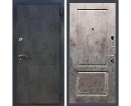 Металлическая дверь REX Премиум 290 бетон темный ФЛ-117 бетон темный