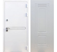 Металлическая дверь REX 27 Белая Шагрень ФЛ-2 ясень белый 6 мм