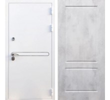 Металлическая дверь REX 27 Белая Шагрень ФЛ-117 бетон светлый
