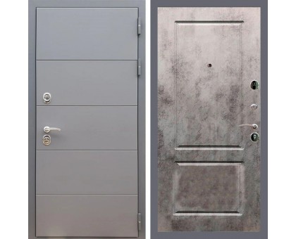 Металлическая дверь REX Арт Графит ФЛ-290 бетон темный