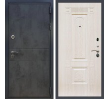 Металлическая дверь REX Премиум 290 бетон темный ФЛ-2 беленый дуб 16 мм