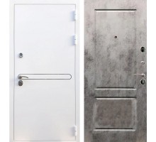 Металлическая дверь REX 27 Белая Шагрень ФЛ-117 бетон темный