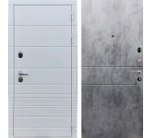 Металлическая дверь REX Трендо Белая Шагрень ФЛ-290 бетон темный