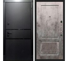 Металлическая дверь REX 15 Чешуя Черный Кварц фл-117 бетон темный