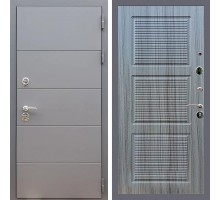 Металлическая дверь REX Арт Графит фл-1 сандал серый