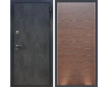 Металлическая дверь REX Премиум 290 бетон темный Венге поперечный гладкая