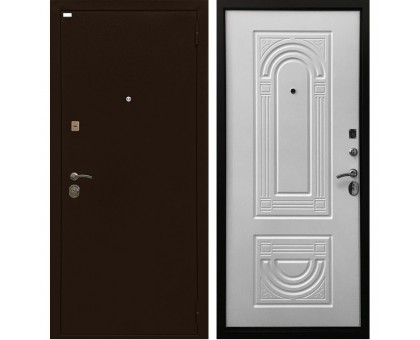 Входная металлическая дверь Оптима 3К матовый белый