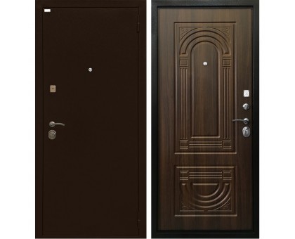 Входная металлическая дверь Оптима 3К орех бренди