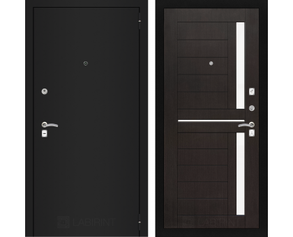 Входная дверь Лабиринт CLASSIC шагрень черная 02 - Венге