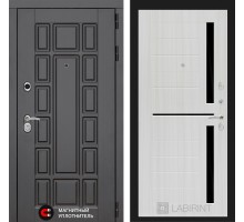 Входная дверь Лабиринт Нью-Йорк 02 - Сандал белый, стекло черное