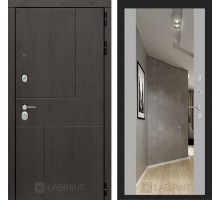 Входная дверь Лабиринт URBAN с Зеркалом Максимум - Грей софт