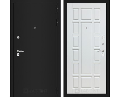 Входная дверь Лабиринт CLASSIC шагрень черная 12 - Белое дерево