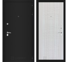 Входная дверь Лабиринт CLASSIC шагрень черная 06 - Сандал белый