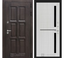 Входная дверь Лабиринт Лондон 02 - Сандал белый, стекло черное