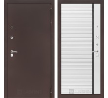 Входная дверь Лабиринт CLASSIC антик медный 22 - Белый софт, черная вставка