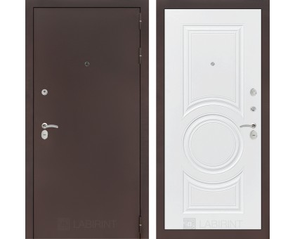 Входная дверь Лабиринт CLASSIC антик медный 23 - Белый софт