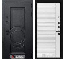 Входная дверь Лабиринт GRAND 22 - Белый софт, черная вставка