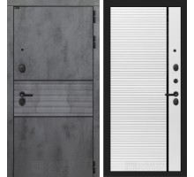 Входная дверь Лабиринт INFINITY 22 - Белый софт, черная вставка