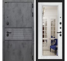 Входная дверь Лабиринт INFINITY с Зеркалом Фацет - Белый софт