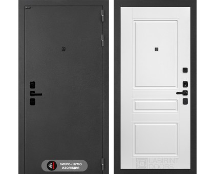Входная дверь Лабиринт ACUSTIC 03 - Белый софт