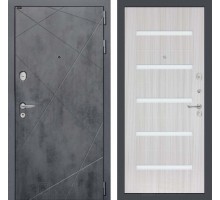 Входная дверь Лабиринт LOFT 01 - Сандал белый, стекло белое