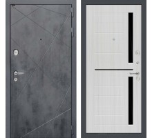 Входная дверь Лабиринт LOFT 02 - Сандал белый, стекло черное