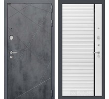 Входная дверь Лабиринт LOFT 22 - Белый софт, черная вставка