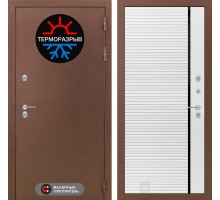 Входная дверь Лабиринт Термо Магнит 22 - Белый софт, черная вставка