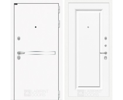 Входная дверь Лабиринт Лайн WHITE 27 - Эмаль RAL 9003