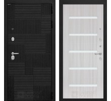Входная дверь Лабиринт PAZL 01 - Сандал белый, стекло белое