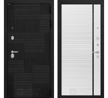 Входная дверь Лабиринт PAZL 22 - Белый софт, черный молдинг
