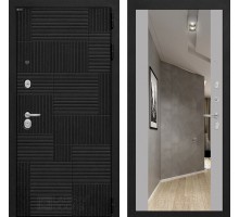 Входная дверь Лабиринт PAZL с зеркалом Максимум - Грей софт